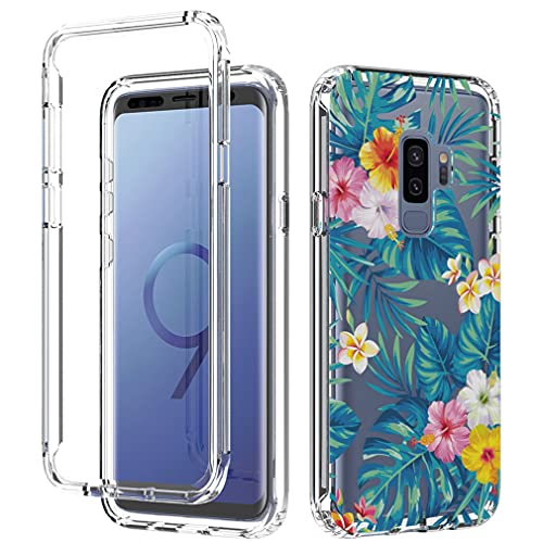 Sidande Handyhülle für Galaxy S9 Plus, Samsung S9 Plus Hülle, Transparente Blumen-TPU-Schutzhülle 2-in-1 Vollschutz-Set mit Stoßfestigem Rahmen Schutzhülle für Samsung Galaxy S9 Plus Blumen & Blätter Sidande Handyhülle für Galaxy S9 Plus, Samsung S9 Plus Hülle, Transparente Blumen-TPU-Schutzhülle 2-in-1 Vollschutz-Set mit Stoßfestigem Rahmen Schutzhülle für Samsung Galaxy S9 Plus Blumen & Blätter von Sidande