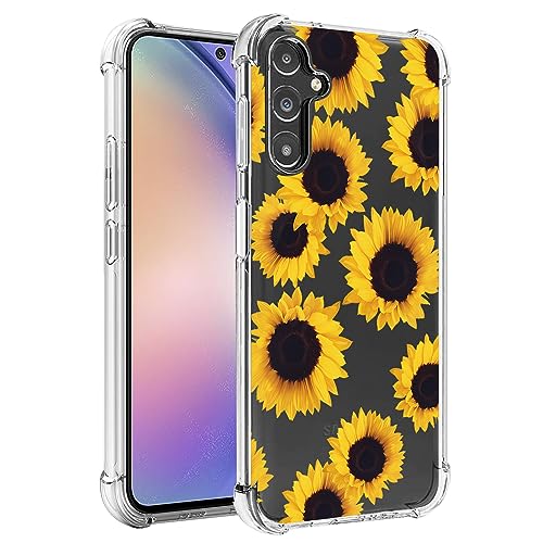 Sidande Hülle für Galaxy A54 5G/Samsung A54 5G SM-A546U Handyhülle für Mädchen Frauen, Transparentes Blumenmuster Soft Flexible TPU Slim Handy Schutzhülle für Samsung Galaxy A54 5G Sonnenblume Sidande Hülle für Galaxy A54 5G/Samsung A54 5G SM-A546U Handyhülle für Mädchen Frauen, Transparentes Blumenmuster Soft Flexible TPU Slim Handy Schutzhülle für Samsung Galaxy A54 5G Sonnenblume von Sidande