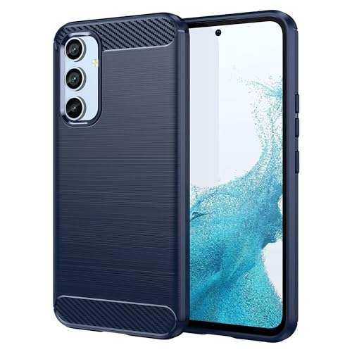 Sidande Hülle für Galaxy A54 5G/für Samsung A54 5G SM-A546B hülle, Ultradünne Handyhülle mit stoßdämpfendem Carbon-Fiber-Design aus TPU-Gummi Robuster Schutzhülle für Samsung Galaxy A54 5G Marineblau Sidande Hülle für Galaxy A54 5G/für Samsung A54 5G SM-A546B hülle, Ultradünne Handyhülle mit stoßdämpfendem Carbon-Fiber-Design aus TPU-Gummi Robuster Schutzhülle für Samsung Galaxy A54 5G Marineblau von Sidande