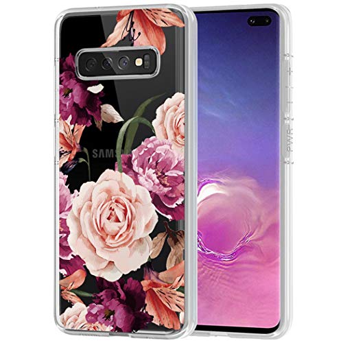 Sidande Hülle für Galaxy S10 Plus/Samsung S10+ Plus Handyhülle für Mädchen Frauen, Transparentes Blumenmuster Soft Flexible TPU Slim Handy Schutzhülle für Samsung Galaxy S10 Plus 6.4 inch Lila Blume Sidande Hülle für Galaxy S10 Plus/Samsung S10+ Plus Handyhülle für Mädchen Frauen, Transparentes Blumenmuster Soft Flexible TPU Slim Handy Schutzhülle für Samsung Galaxy S10 Plus 6.4 inch Lila Blume von Sidande