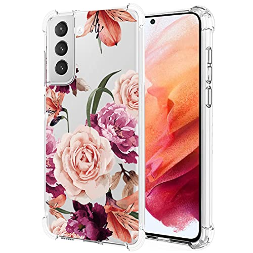 Sidande Hülle für Galaxy S21 FE 5G, Samsung S21 FE 5G Handyhülle für Mädchen Frauen, Transparentes Blumenmuster Soft Flexible TPU Slim Handy Schutzhülle für Samsung Galaxy S21 FE 5G Lila Blume Sidande Hülle für Galaxy S21 FE 5G, Samsung S21 FE 5G Handyhülle für Mädchen Frauen, Transparentes Blumenmuster Soft Flexible TPU Slim Handy Schutzhülle für Samsung Galaxy S21 FE 5G Lila Blume von Sidande