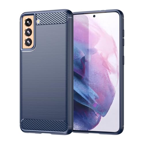 Sidande Hülle für Galaxy S21 Plus/für Samsung S21+ SM-G996B hülle, Ultradünne Handyhülle mit stoßdämpfendem Carbon-Fiber-Design aus TPU Robuster Schutzhülle für Samsung Galaxy S21 Plus 5G Marineblau Sidande Hülle für Galaxy S21 Plus/für Samsung S21+ SM-G996B hülle, Ultradünne Handyhülle mit stoßdämpfendem Carbon-Fiber-Design aus TPU Robuster Schutzhülle für Samsung Galaxy S21 Plus 5G Marineblau von Sidande