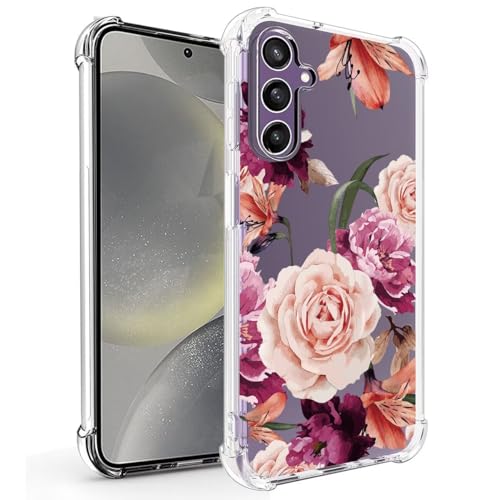 Sidande Hülle für Galaxy S24/Samsung S24 5G SM-S921U Handyhülle für Mädchen Frauen, Transparentes Blumenmuster Soft Flexible TPU Slim Handy Schutzhülle für Samsung Galaxy S24 Lila Blume Sidande Hülle für Galaxy S24/Samsung S24 5G SM-S921U Handyhülle für Mädchen Frauen, Transparentes Blumenmuster Soft Flexible TPU Slim Handy Schutzhülle für Samsung Galaxy S24 Lila Blume von Sidande