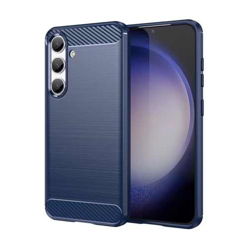 Sidande Hülle für Galaxy S24 Plus hülle, für Samsung S24+ hülle, Ultradünne Handyhülle mit stoßdämpfendem Carbon-Fiber-Design aus TPU-Gummi Robuster Schutzhülle für S24+ Marineblau Sidande Hülle für Galaxy S24 Plus hülle, für Samsung S24+ hülle, Ultradünne Handyhülle mit stoßdämpfendem Carbon-Fiber-Design aus TPU-Gummi Robuster Schutzhülle für S24+ Marineblau von Sidande
