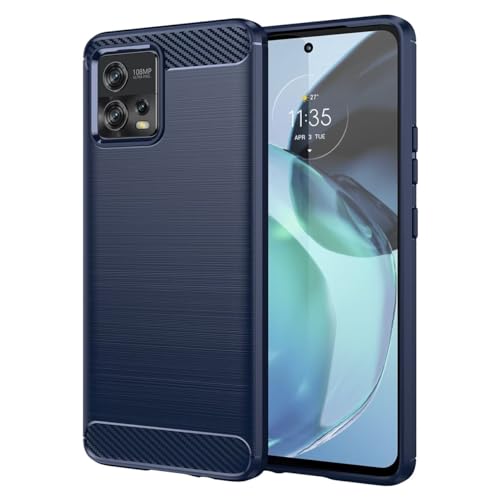 Sidande Hülle für Moto G72 hülle, für Motorola G72 XT22551 hülle, Ultradünne Handyhülle mit stoßdämpfendem Carbon-Fiber-Design aus TPU-Gummi Robuster Schutzhülle für Motorola Moto G72 Marineblau Sidande Hülle für Moto G72 hülle, für Motorola G72 XT22551 hülle, Ultradünne Handyhülle mit stoßdämpfendem Carbon-Fiber-Design aus TPU-Gummi Robuster Schutzhülle für Motorola Moto G72 Marineblau von Sidande