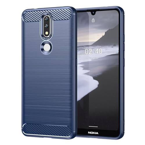 Sidande Hülle für Nokia 2.3 hülle, Ultradünne Handyhülle mit stoßdämpfendem Carbon-Fiber-Design aus TPU-Gummi Robuster Schutzhülle für Nokia 2.3 Marineblau Sidande Hülle für Nokia 2.3 hülle, Ultradünne Handyhülle mit stoßdämpfendem Carbon-Fiber-Design aus TPU-Gummi Robuster Schutzhülle für Nokia 2.3 Marineblau von Sidande