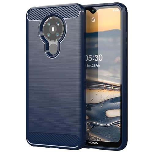 Sidande Hülle für Nokia 5.3 hülle, Ultradünne Handyhülle mit stoßdämpfendem Carbon-Fiber-Design aus TPU-Gummi Robuster Schutzhülle für Nokia 5.3 Marineblau Sidande Hülle für Nokia 5.3 hülle, Ultradünne Handyhülle mit stoßdämpfendem Carbon-Fiber-Design aus TPU-Gummi Robuster Schutzhülle für Nokia 5.3 Marineblau von Sidande