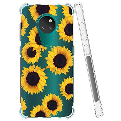 Sidande Hülle für Nokia 6.2/Nokia 7.2 Handyhülle für Mädchen Frauen, Transparentes Blumenmuster Soft Flexible TPU Slim Handy Schutzhülle für Nokia 6.2/ Nokia 7.2 Sonnenblume Sidande Hülle für Nokia 6.2/Nokia 7.2 Handyhülle für Mädchen Frauen, Transparentes Blumenmuster Soft Flexible TPU Slim Handy Schutzhülle für Nokia 6.2/ Nokia 7.2 Sonnenblume von Sidande