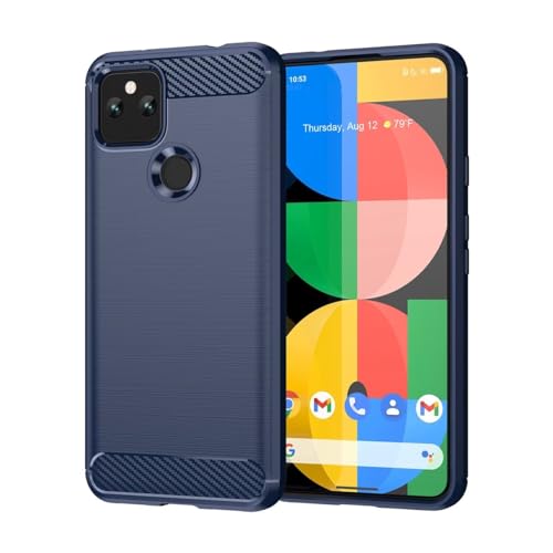 Sidande Hülle für Pixel 4A 5G Case, Pixel5XL G025I hülle, Ultradünne Handyhülle mit stoßdämpfendem Carbon-Fiber-Design aus TPU-Gummi Robuster Schutzhülle für Google Pixel 4A 5G Marineblau Sidande Hülle für Pixel 4A 5G Case, Pixel5XL G025I hülle, Ultradünne Handyhülle mit stoßdämpfendem Carbon-Fiber-Design aus TPU-Gummi Robuster Schutzhülle für Google Pixel 4A 5G Marineblau von Sidande