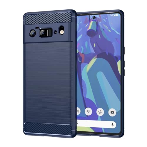 Sidande Hülle für Pixel 6 Pro hülle, für Google 6 Pro GLU0G hülle, Ultradünne Handyhülle mit stoßdämpfendem Carbon-Fiber-Design aus TPU-Gummi Robuster Schutzhülle für Google Pixel 6 Pro 5G Marineblau Sidande Hülle für Pixel 6 Pro hülle, für Google 6 Pro GLU0G hülle, Ultradünne Handyhülle mit stoßdämpfendem Carbon-Fiber-Design aus TPU-Gummi Robuster Schutzhülle für Google Pixel 6 Pro 5G Marineblau von Sidande