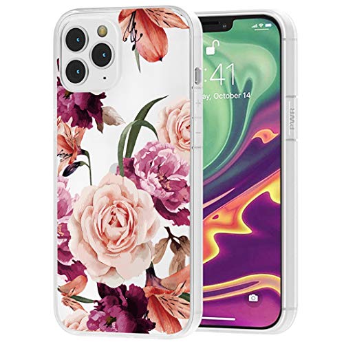 Sidande Hülle für iPhone 12 Pro 2020/iPhone 12 Handyhülle für Mädchen Frauen, Transparentes Blumenmuster Soft Flexible TPU Slim Handy Schutzhülle für iPhone 12 Pro/iPhone 12 6.1 inch Lila Blume Sidande Hülle für iPhone 12 Pro 2020/iPhone 12 Handyhülle für Mädchen Frauen, Transparentes Blumenmuster Soft Flexible TPU Slim Handy Schutzhülle für iPhone 12 Pro/iPhone 12 6.1 inch Lila Blume von Sidande