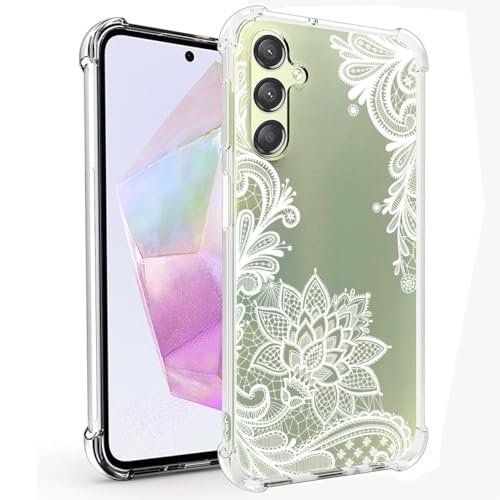 Sidande Hülle für Galaxy A35 5G/Samsung A35 SM-A356B Handyhülle für Mädchen Frauen, Transparentes Blumenmuster Soft Flexible TPU Slim Handy Schutzhülle für Samsung Galaxy A35 5G Mandala Sidande Hülle für Galaxy A35 5G/Samsung A35 SM-A356B Handyhülle für Mädchen Frauen, Transparentes Blumenmuster Soft Flexible TPU Slim Handy Schutzhülle für Samsung Galaxy A35 5G Mandala von Sidande
