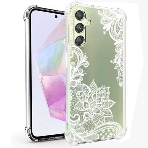 Sidande Hülle für Galaxy A55 5G/Samsung A55 SM-A556U Handyhülle für Mädchen Frauen, Transparentes Blumenmuster Soft Flexible TPU Slim Handy Schutzhülle für Samsung Galaxy A55 5G Mandala Sidande Hülle für Galaxy A55 5G/Samsung A55 SM-A556U Handyhülle für Mädchen Frauen, Transparentes Blumenmuster Soft Flexible TPU Slim Handy Schutzhülle für Samsung Galaxy A55 5G Mandala von Sidande
