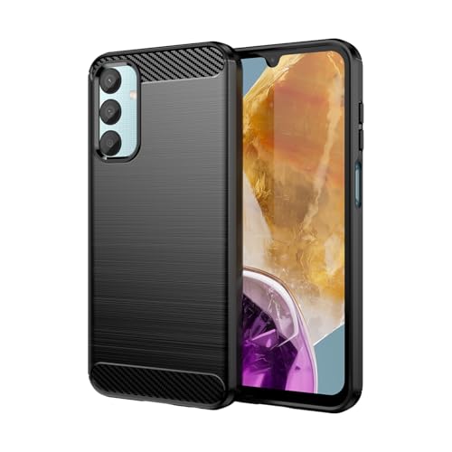 Sidande Hülle für Galaxy M15 5G/Galaxy F15 5G, für Samsung M15 hülle, Ultradünne Handyhülle mit stoßdämpfendem Carbon-Fiber-Design aus TPU-Gummi Robuster Schutzhülle für Samsung Galaxy M15 5G Schwarz Sidande Hülle für Galaxy M15 5G/Galaxy F15 5G, für Samsung M15 hülle, Ultradünne Handyhülle mit stoßdämpfendem Carbon-Fiber-Design aus TPU-Gummi Robuster Schutzhülle für Samsung Galaxy M15 5G Schwarz von Sidande