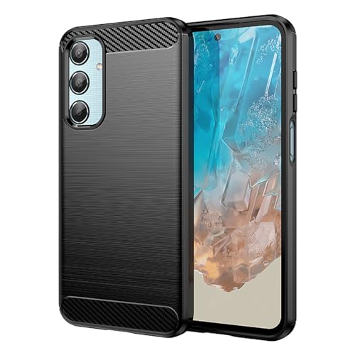 Sidande Hülle für Galaxy M35 hülle, für Samsung M35 5G SM-M356B hülle, Ultradünne Handyhülle mit stoßdämpfendem Carbon-Fiber-Design aus TPU-Gummi Robuster Schutzhülle für Samsung Galaxy M35 Schwarz Sidande Hülle für Galaxy M35 hülle, für Samsung M35 5G SM-M356B hülle, Ultradünne Handyhülle mit stoßdämpfendem Carbon-Fiber-Design aus TPU-Gummi Robuster Schutzhülle für Samsung Galaxy M35 Schwarz von Sidande