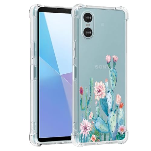 Sidande Hülle für Xperia 10 VI/Sony 10 VI Handyhülle für Mädchen Frauen, Transparentes Blumenmuster Soft Flexible TPU Slim Handy Schutzhülle für Sony Xperia 10 VI Kaktus Sidande Hülle für Xperia 10 VI/Sony 10 VI Handyhülle für Mädchen Frauen, Transparentes Blumenmuster Soft Flexible TPU Slim Handy Schutzhülle für Sony Xperia 10 VI Kaktus von Sidande