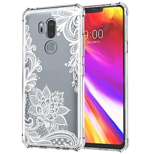 sidande Schutzhülle für LG G7, LG G7 ThinQ, für Mädchen und Frauen, stoßfest, klar, Blumenmuster, weich, flexibel, TPU, schlanke Schutzhülle für LG G7 ThinQ (Mandala) von Sidande