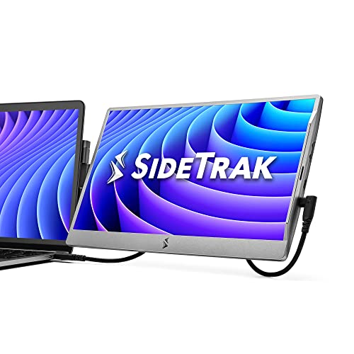 SideTrak Schwenkbarer 35,6 cm (14 Zoll) patentierter, aufsteckbarer tragbarer Monitor für Laptop, FHD TFT USB Dual Screen Mac, PC und Chrome kompatibel, passend für alle Laptops, die mit USB-C oder, STTL14DS von SideTrak