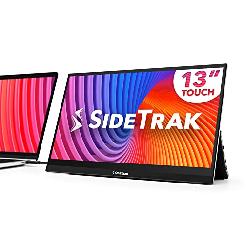 SideTrak Solo Pro 33 cm (13 Zoll) Touchscreen tragbarer Monitor für Laptop,1080p LED kleiner Laptop Bildschirmverlängerung,Ständer,10ms Reaktionszeit, Mini-HD,0.7 kg Reisemonitor von SideTrak