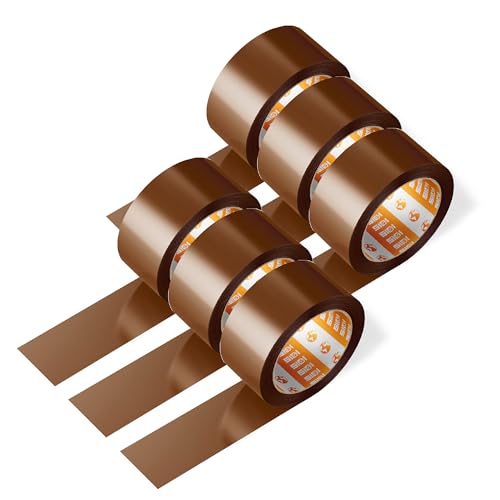 SIDI Packband, braunes Klebeband, Verpackungsband, Verpackungsband, Umzugs- und Versandband, braun, breit, 36 mm x 66 m, 6 Stück SIDI Packband, braunes Klebeband, Verpackungsband, Verpackungsband, Umzugs- und Versandband, braun, breit, 36 mm x 66 m, 6 Stück von Sidi Global Market