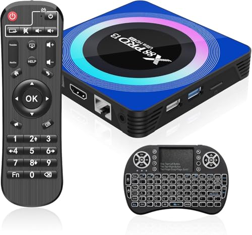 Android 13.0 TV Box, 4GB RAM 64GB ROM Quad-Core mit Mini Wireless Tastatur, 2.4/5.0GHz Dual Band Wi-Fi BT 5.0 10/100M Ethernet HDMI 8K TV Box Android 13.0 TV Box, 4GB RAM 64GB ROM Quad-Core mit Mini Wireless Tastatur, 2.4/5.0GHz Dual Band Wi-Fi BT 5.0 10/100M Ethernet HDMI 8K TV Box von Sidiwen