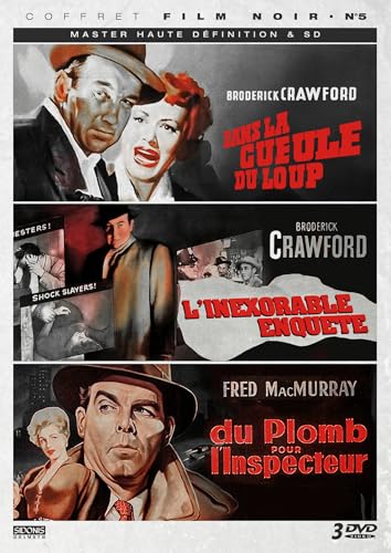 Films noirs - coffret n° 5 - 3 films : dans la gueule du loup + l'inexorable enquête + du plomb pour l'inspecteur [FR Import] von Sidonis Calysta