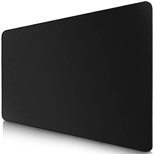 Sidorenko Gaming Mauspad - 350 x 260 mm - Fransenfreie Ränder - rutschfest - XXL Mousepad I Tischunterlage - spezielle Oberfläche verbessert Geschwindigkeit und Präzision I schwarz von Sidorenko