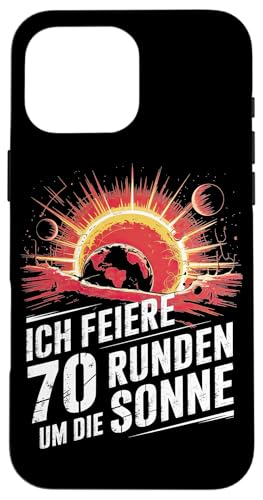 Ich Feiere 70 Runden Um Die Sonne Geburtstag Hülle für iPhone 16 Pro Max Ich Feiere 70 Runden Um Die Sonne Geburtstag Hülle für iPhone 16 Pro Max von Siebzig 70 Geburtstag Ich Feiere