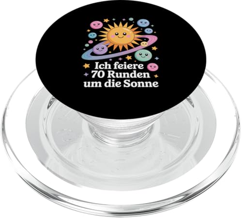 Ich Feiere 70 Runden Um Die Sonne Geburtstag PopSockets PopGrip für MagSafe Ich Feiere 70 Runden Um Die Sonne Geburtstag PopSockets PopGrip für MagSafe von Siebzig 70 Geburtstag Ich Feiere