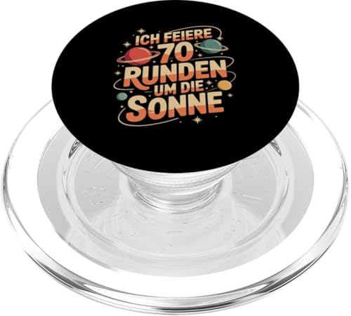 Ich Feiere 70 Runden Um Die Sonne Geburtstag PopSockets PopGrip für MagSafe Ich Feiere 70 Runden Um Die Sonne Geburtstag PopSockets PopGrip für MagSafe von Siebzig 70 Geburtstag Ich Feiere