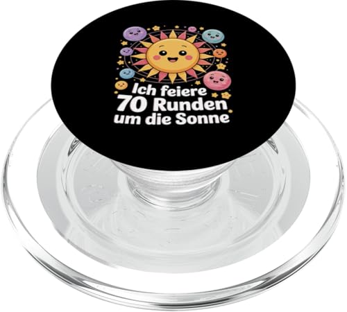 Ich Feiere 70 Runden Um Die Sonne Geburtstag PopSockets PopGrip für MagSafe von Siebzig 70 Geburtstag Ich Feiere