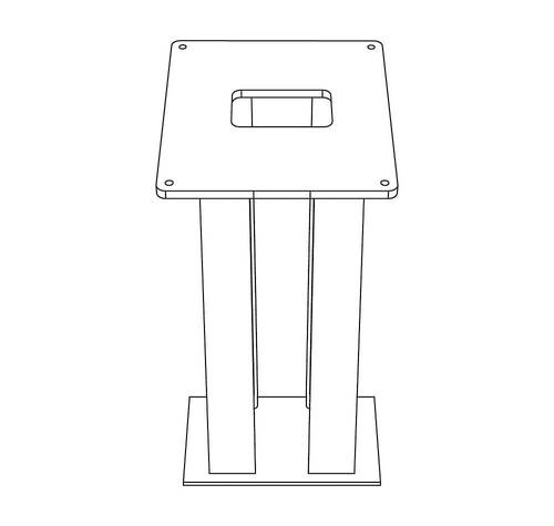 Siedle 200048014-01 ZE/STL 308 x 308 Standfuß Stahl nicht rostend von Siedle