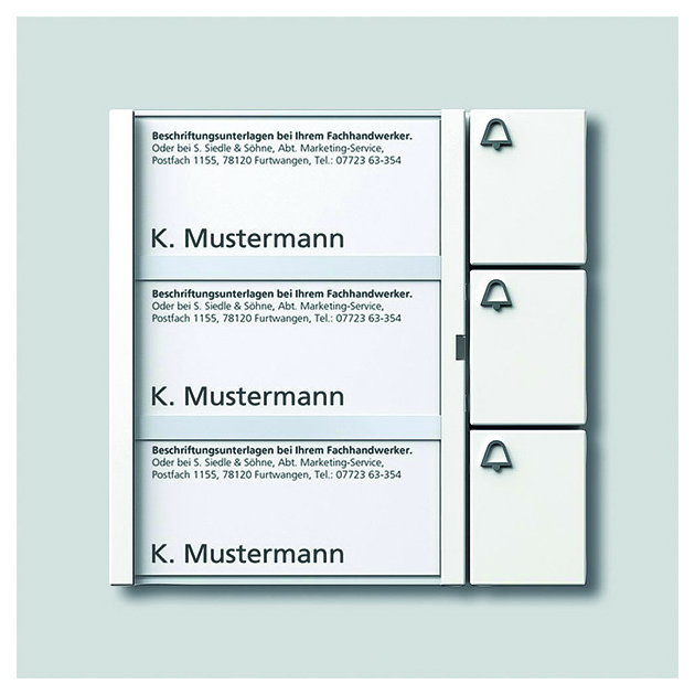 Siedle BTM 650-03 W Tasten-Modul 3 Ruftaste von Siedle