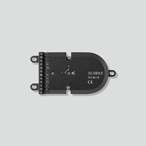Siedle TLE 061-01. Produkttyp: Speaker module, Produktfarbe: Schwarz, Markenkompatibilität: Siedle. Breite: 124 mm, Tiefe: 31 mm, Höhe: 60 mm (200049180-00) von Siedle
