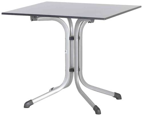 Sieger 3130-50 Bouelvard-Klapptisch vivodur 80x80 cm, graphit/Schieferoptik anthrazit von Sieger