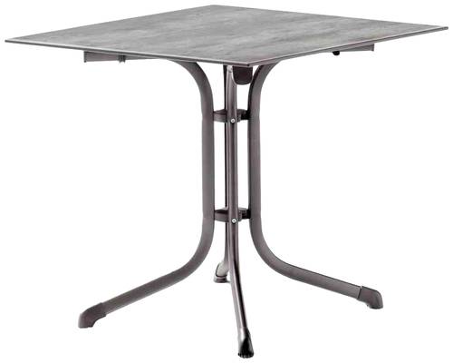 Sieger 5130-31 Klapptisch Polytec (HPL) 80x80 cm, eisengrau/Beton hell von Sieger