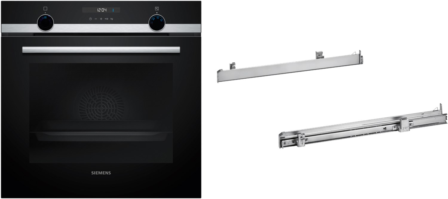 EQ518ABSHB Einbaubackofen bestehend aus HB517GBS3 + HZ538000 edelstahl / A+ EQ518ABSHB Einbaubackofen bestehend aus HB517GBS3 + HZ538000 edelstahl / A+ von Siemens