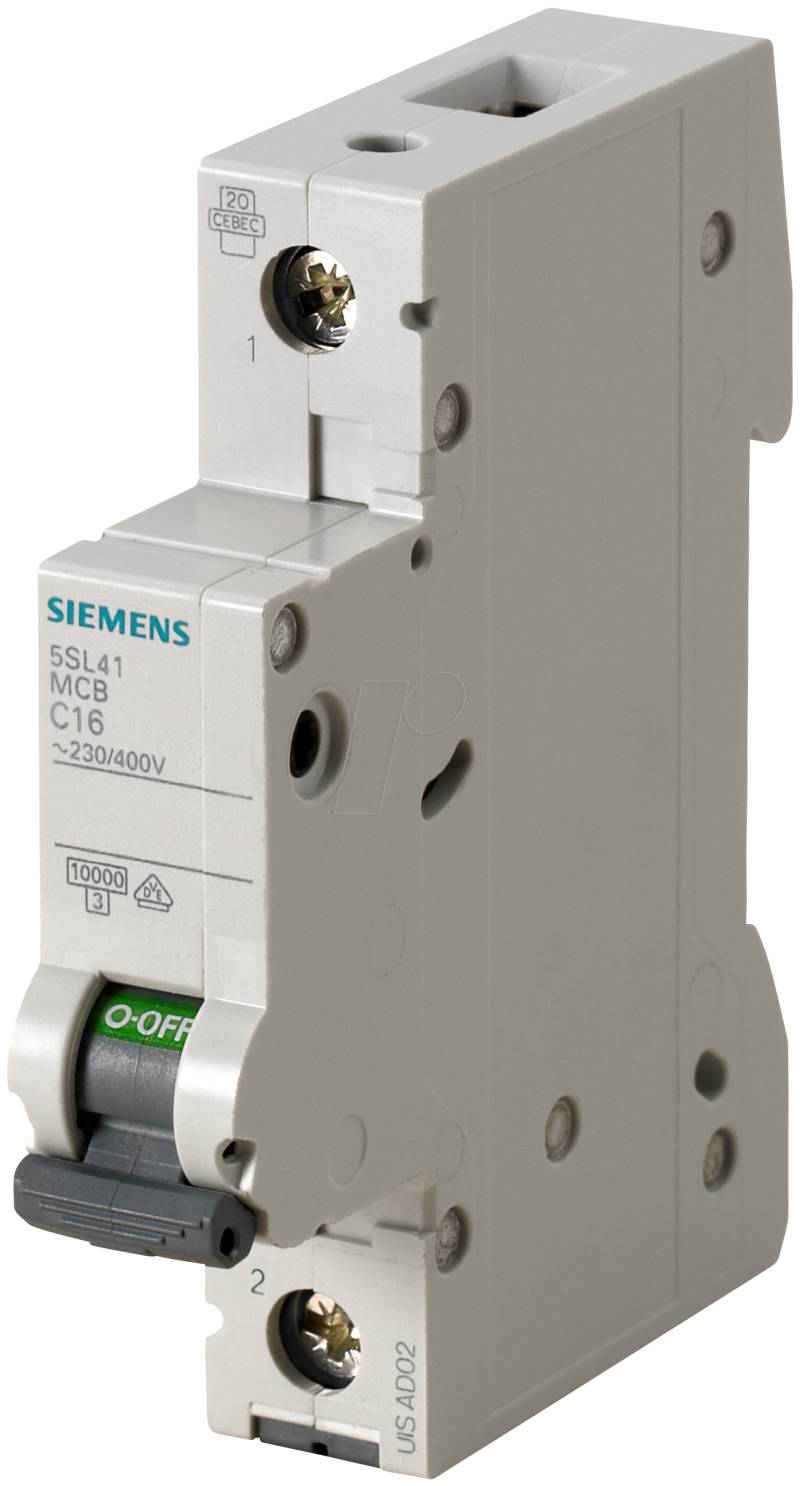 SIE 5SL4106-7 - Leitungsschutzschalter Char-C, 6 A, 1-pol, 10 kA von Siemens