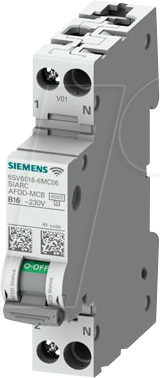 SIE 5SV60167MC13 - Brandschutzschalter+LS,Komm.,1+N,C,13 A von Siemens