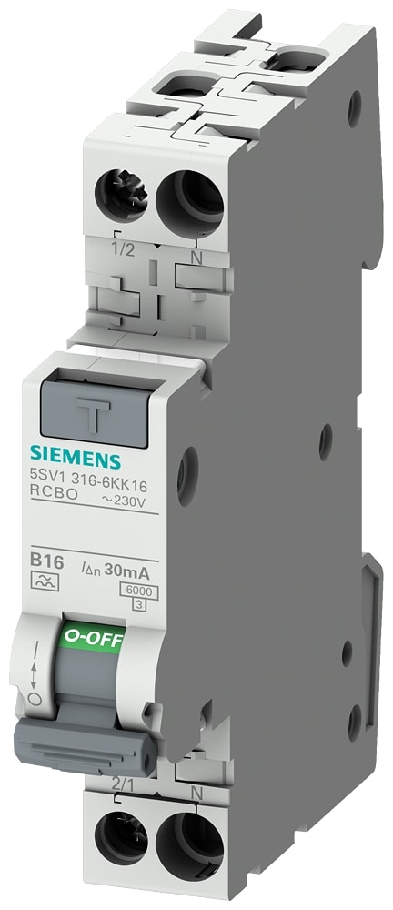 SIEMENS Fehlerstrom-/Leitungsschutzschalter kompakt 5SV1316-7KK16 von Siemens