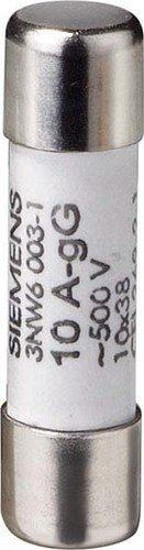 Siemens 3 nw6008–1 SENTRON, Zylindrische Sicherung Link, 10 x 38 mm, 8 A, gG, Vereinten Nationen AC: 500 V, weiß von Siemens