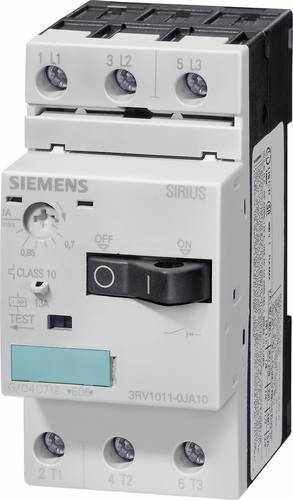 Siemens 3RV1011-0KA10 Leistungsschalter 1 St. 3 Schließer Einstellbereich (Strom): 0.9 - 1.25A Scha von Siemens