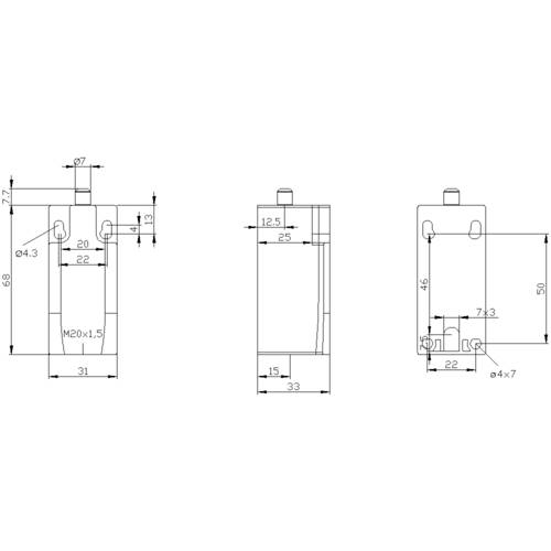 Siemens 3SE52120LC05 3SE5212-0LC05 Endschalter 240 V/AC 1.5A Stößel tastend IP67 1St. von Siemens