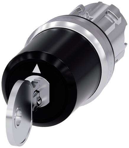 Siemens 3SU10505BL110AA0 3SU1050-5BL11-0AA0 Schlüsselschalter Frontring Metall, Hochglanz Schwarz 2 von Siemens