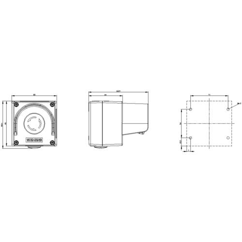 Siemens 3SU1851-0NB00-2AC2 mit Schutzkragen (L x B x H) 89.4 x 85 x 112.5mm Gelb 1St. von Siemens