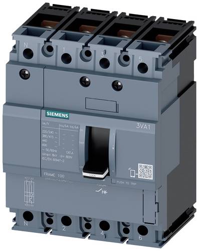 Siemens 3VA1040-3ED42-0AA0 Leistungsschalter 1 St. Einstellbereich (Strom): 40 - 40A Schaltspannung von Siemens