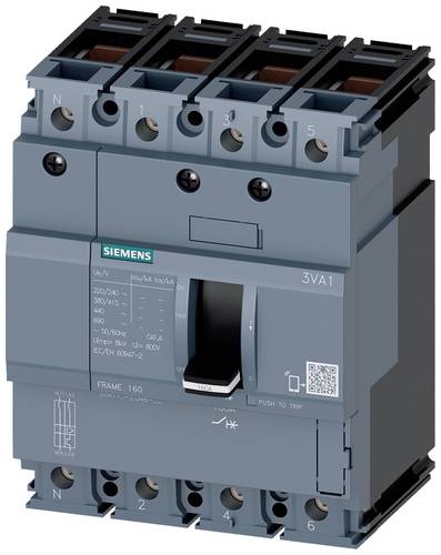 Siemens 3VA1110-5ED46-0AA0 Leistungsschalter 1 St. Einstellbereich (Strom): 100 - 100A Schaltspannun von Siemens