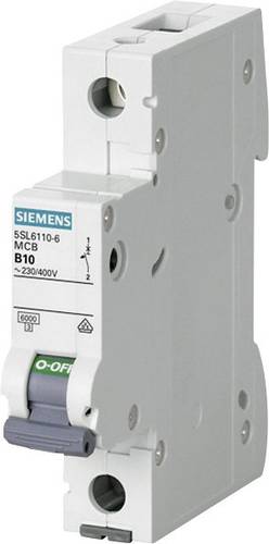 Siemens 5SL6110-6 Leitungsschutzschalter 1polig 10A 230 V, 400V von Siemens