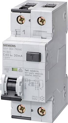 Siemens 5SU13547KK25 FI-Schutzschalter/Leitungsschutzschalter 2polig 25A 0.03A 230V von Siemens