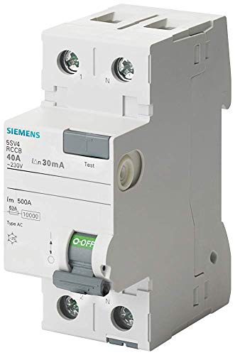 Siemens 5SV – Leitungsschutzschalter clase-ac 2 polig 40 A 30 mA 70 mm von Siemens